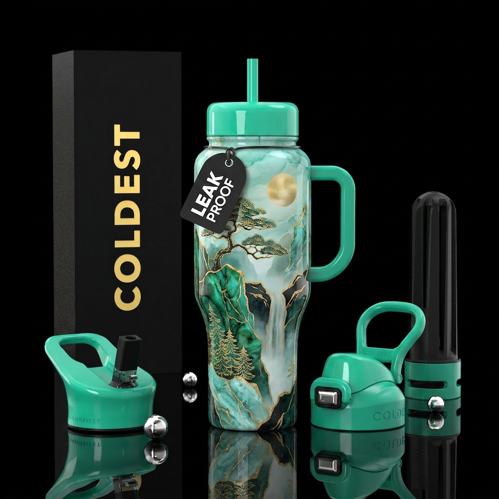Jade Forest water bottle design