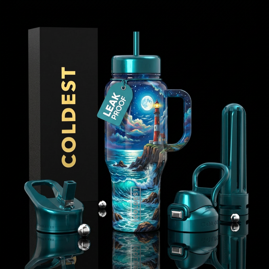 Where the sea meets the sky water bottle design