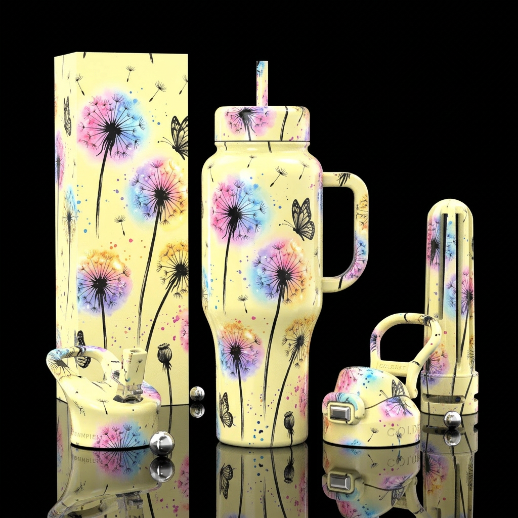 Glowie Butterfly Wishes water bottle design