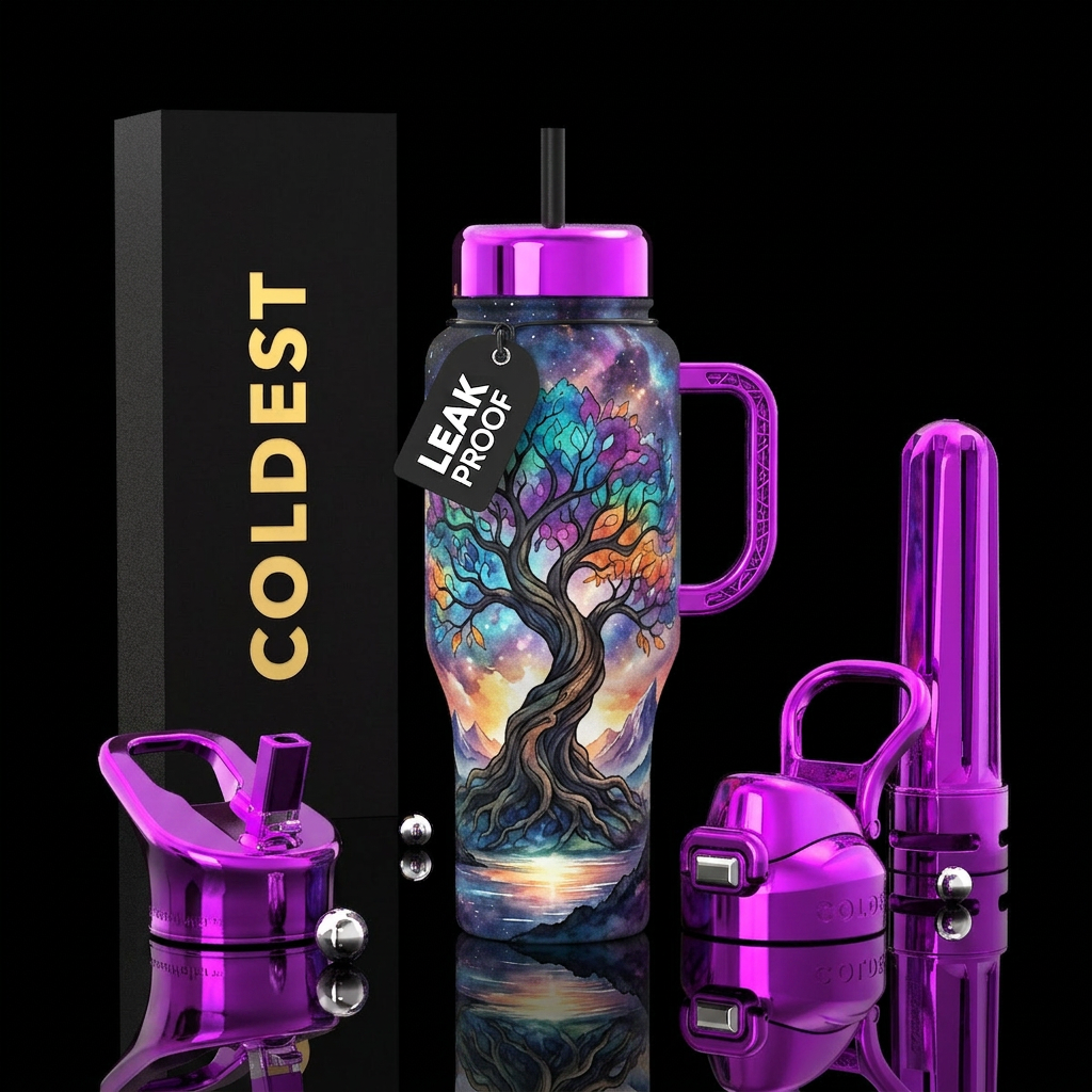 Cosmic Bloom water bottle design