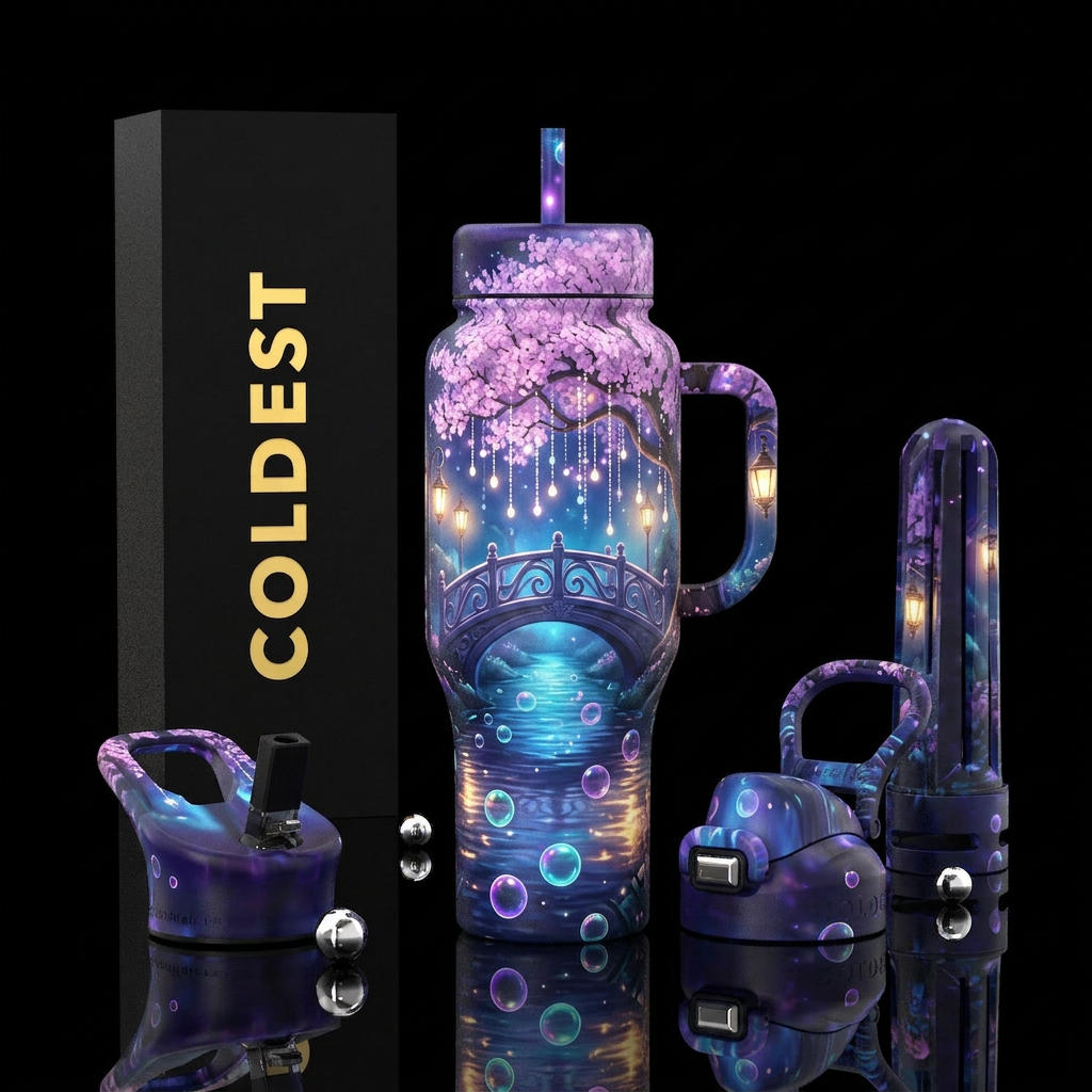 Bridge of Glimmers water bottle design