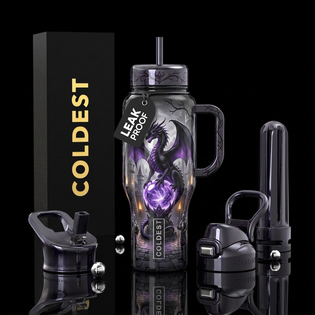 Dragon’s Spell water bottle design