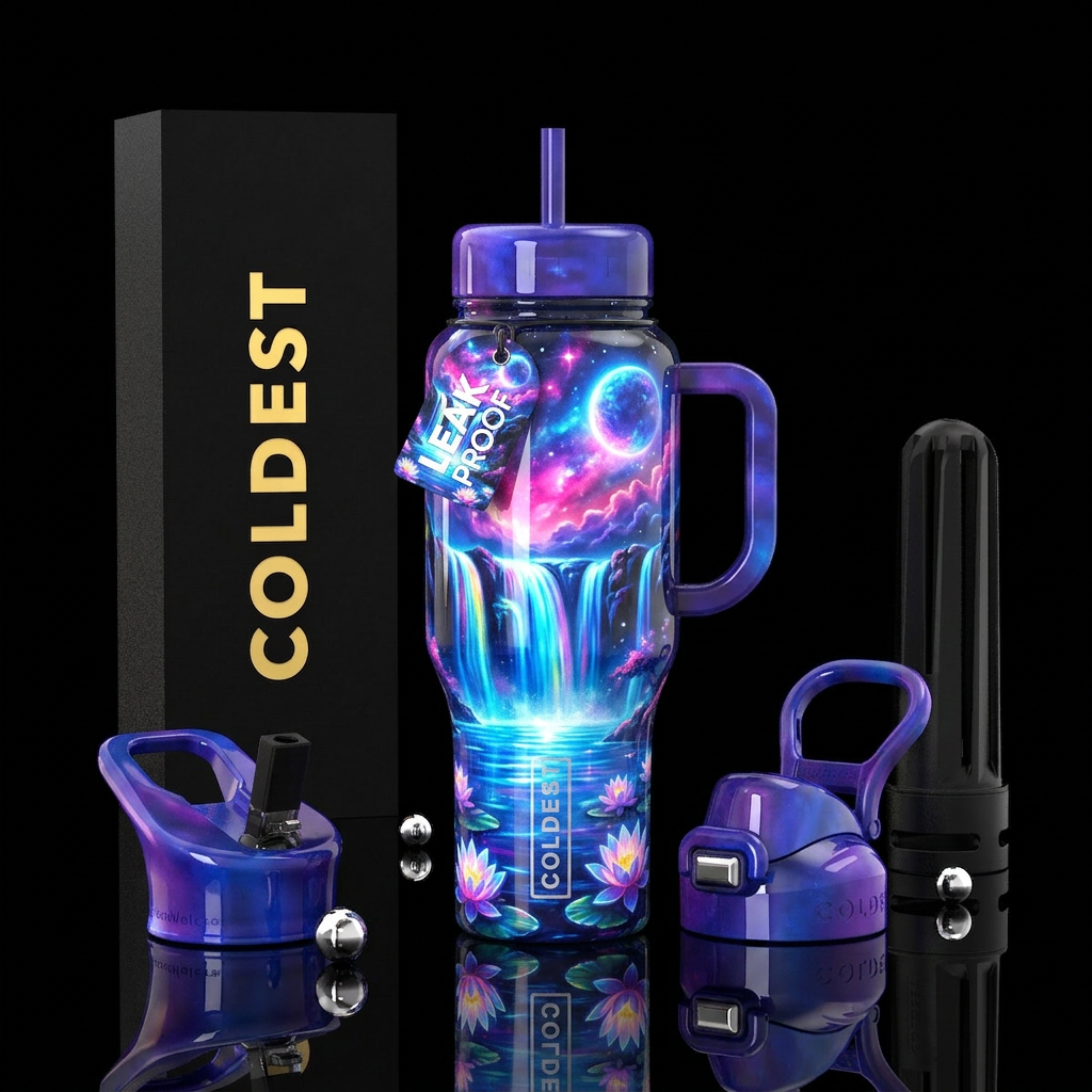 Luminous Lotus water bottle design