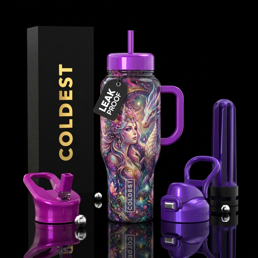 The Dragons Keeper water bottle design