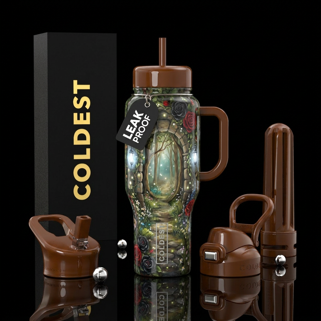 A lit Path water bottle design