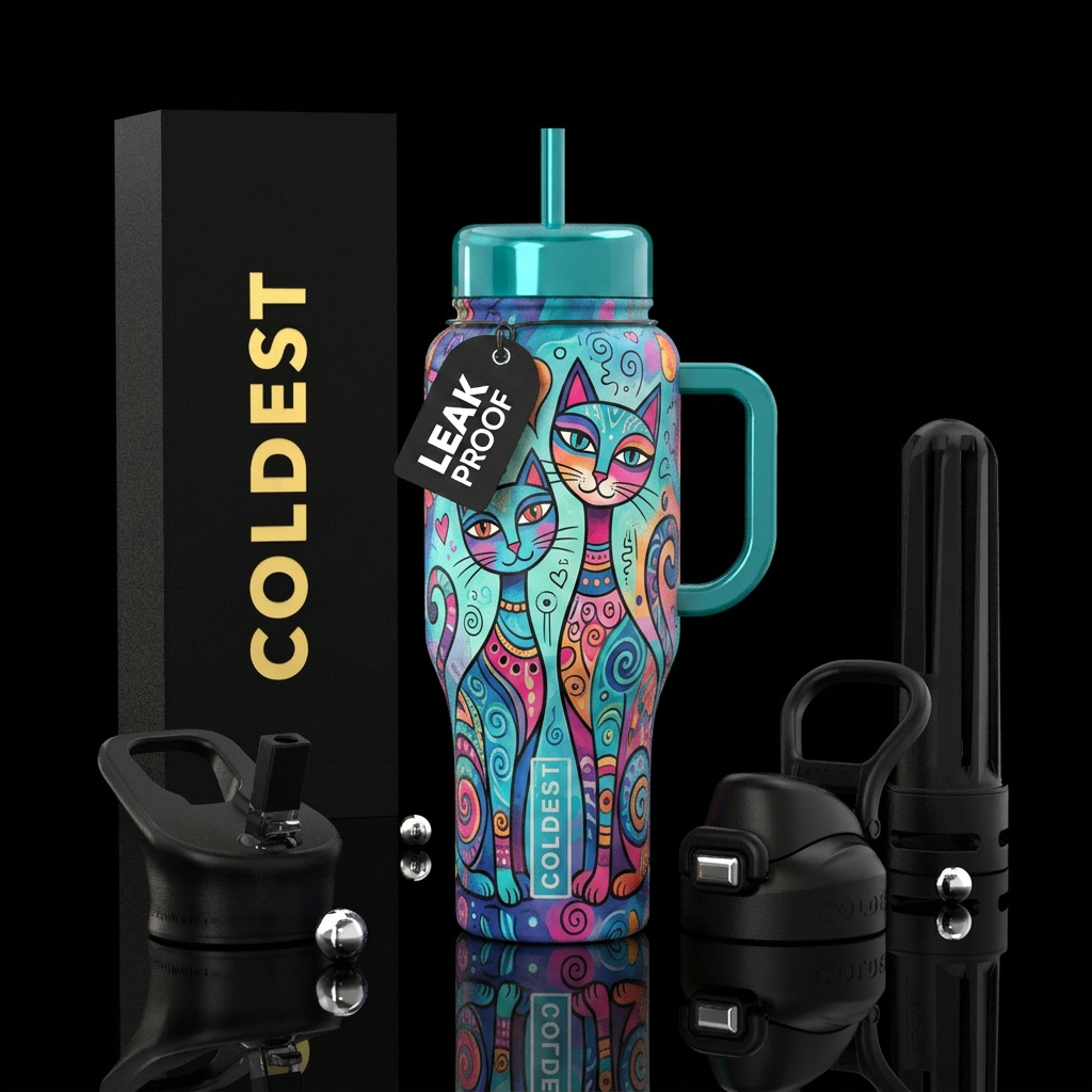 Cat-Tastic water bottle design
