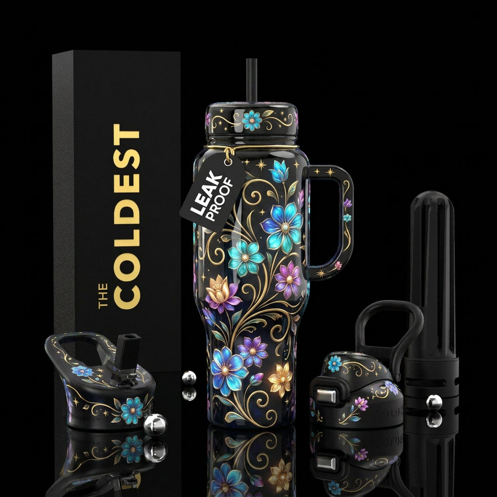 Golden Ivy Glowie water bottle design
