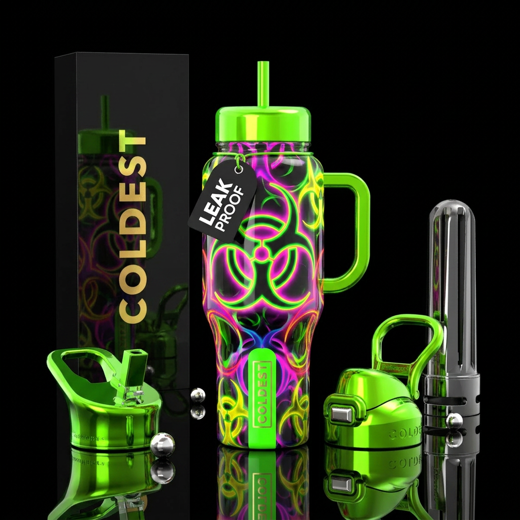 Biohazard water bottle design
