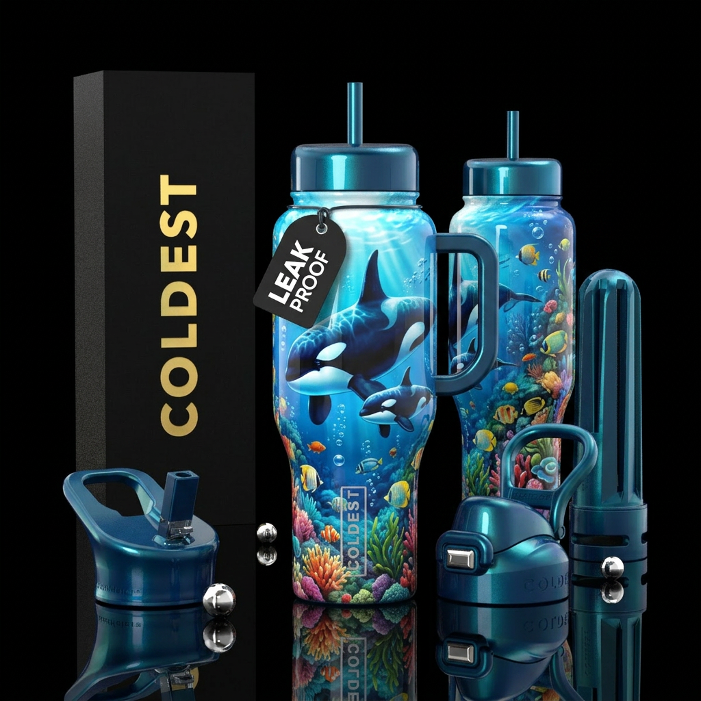 Reef Rider water bottle design