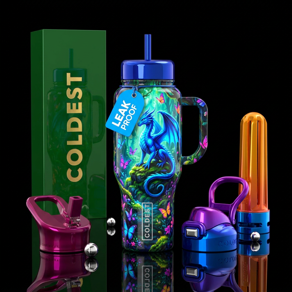 Blue Flight water bottle design