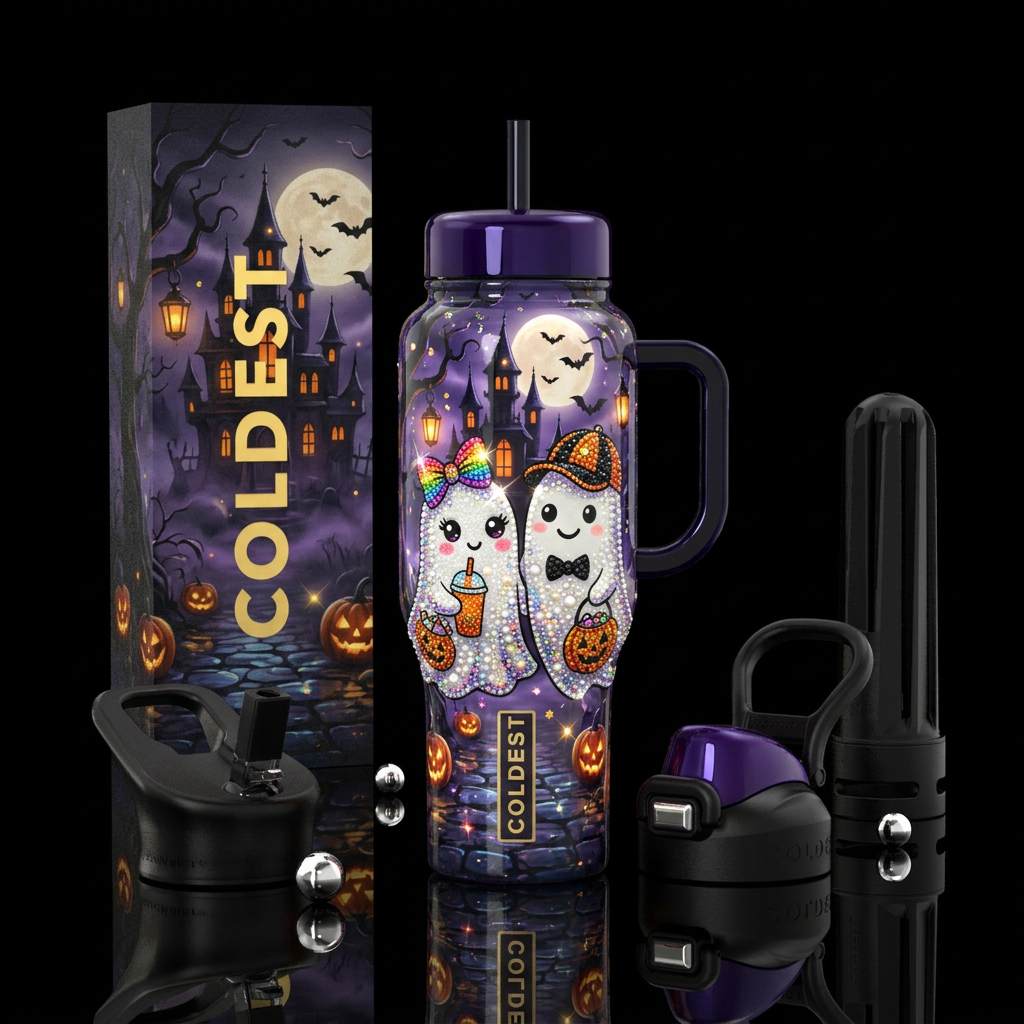 Sparkle Spooks water bottle design