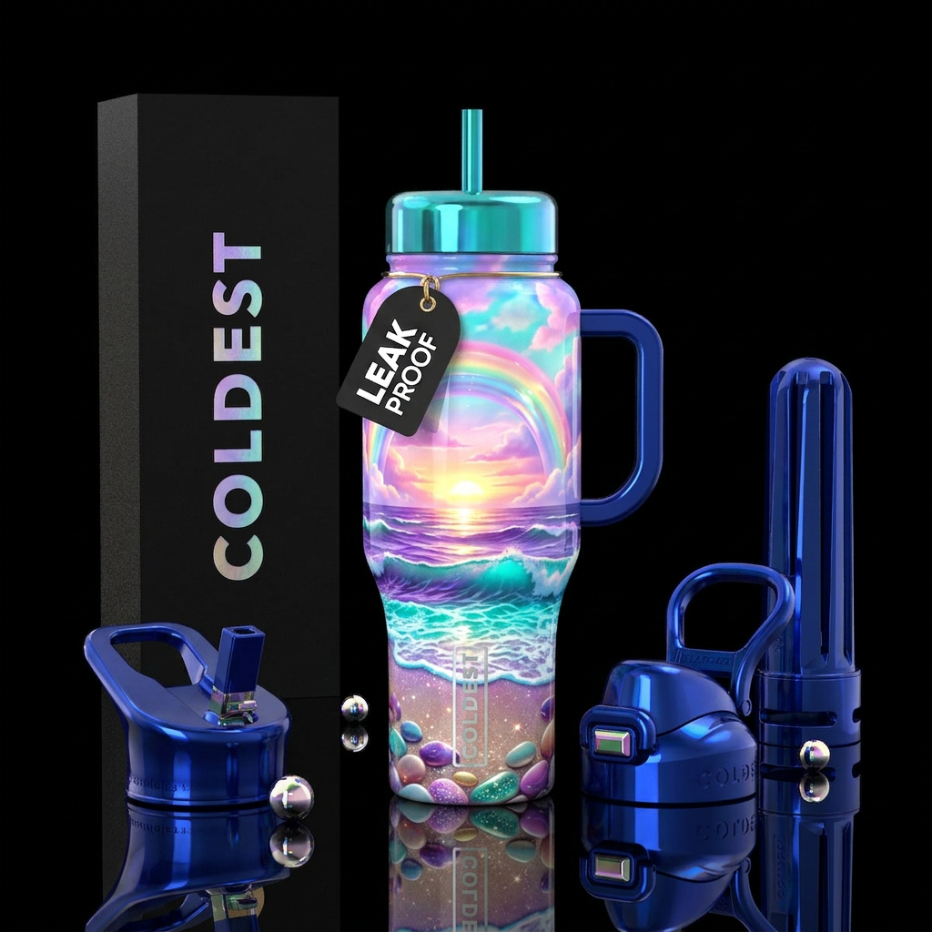 Rainbow Seas water bottle design