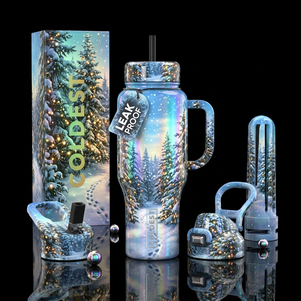 A path in The Trees water bottle design