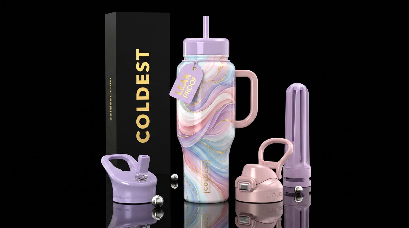 Cotton Candy Luxe water bottle design
