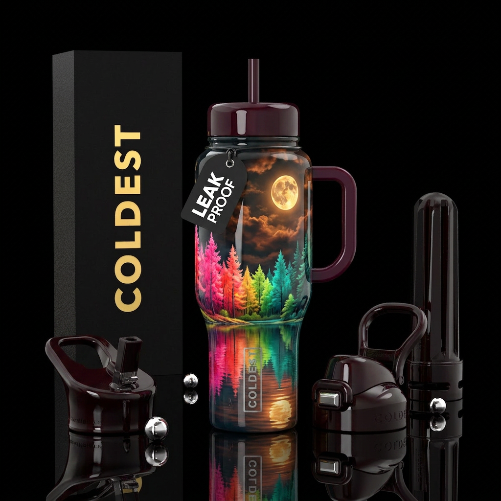 Rainbow Forest water bottle design