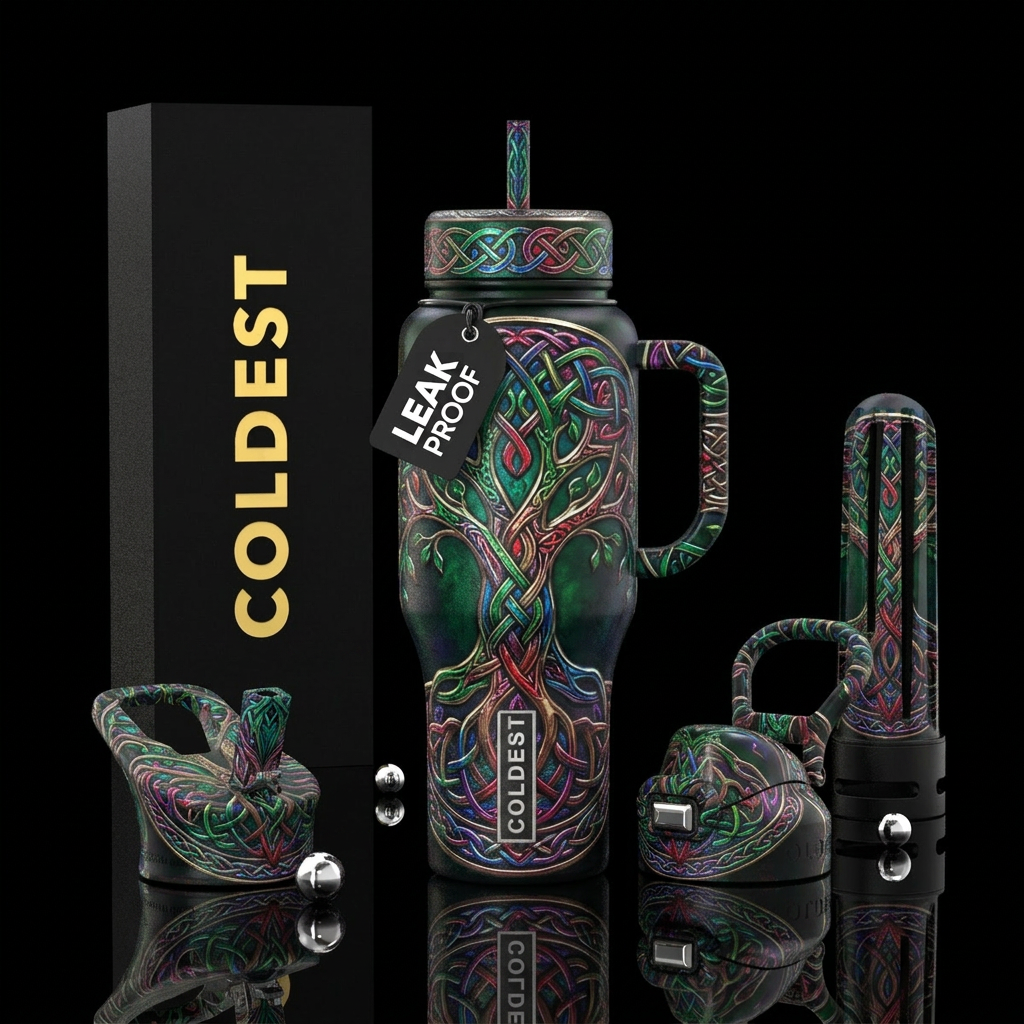 Tree of life, Celtic, water bottle design