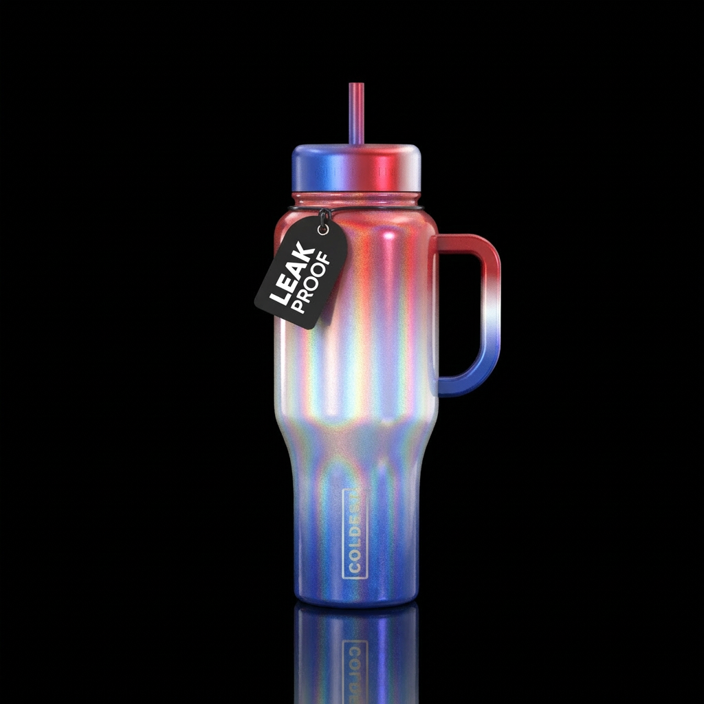 A bottle that is painted with the type of paint th... water bottle design