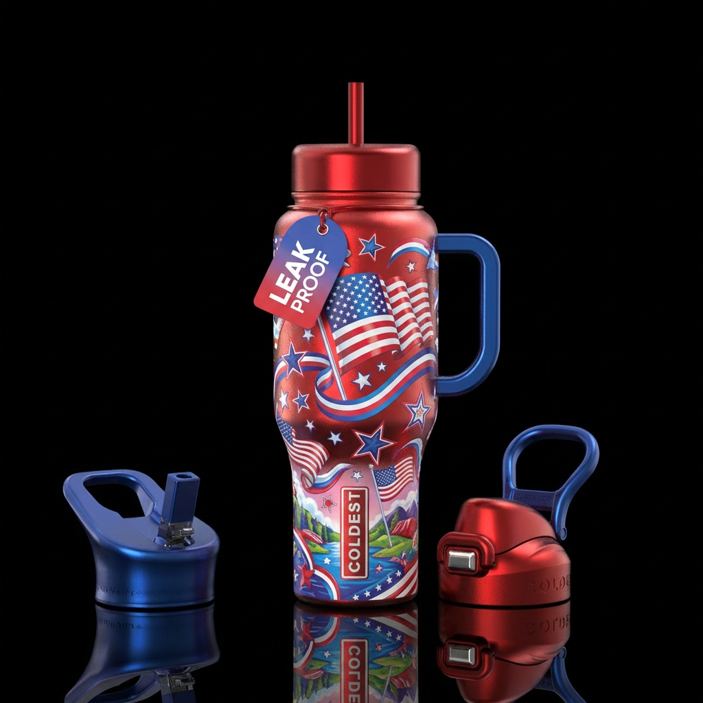A bottle that has the design of Lisa Frank, but ch... water bottle design