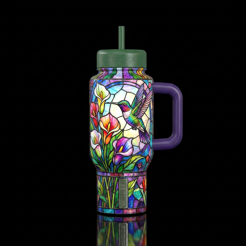 Humming bird water bottle design