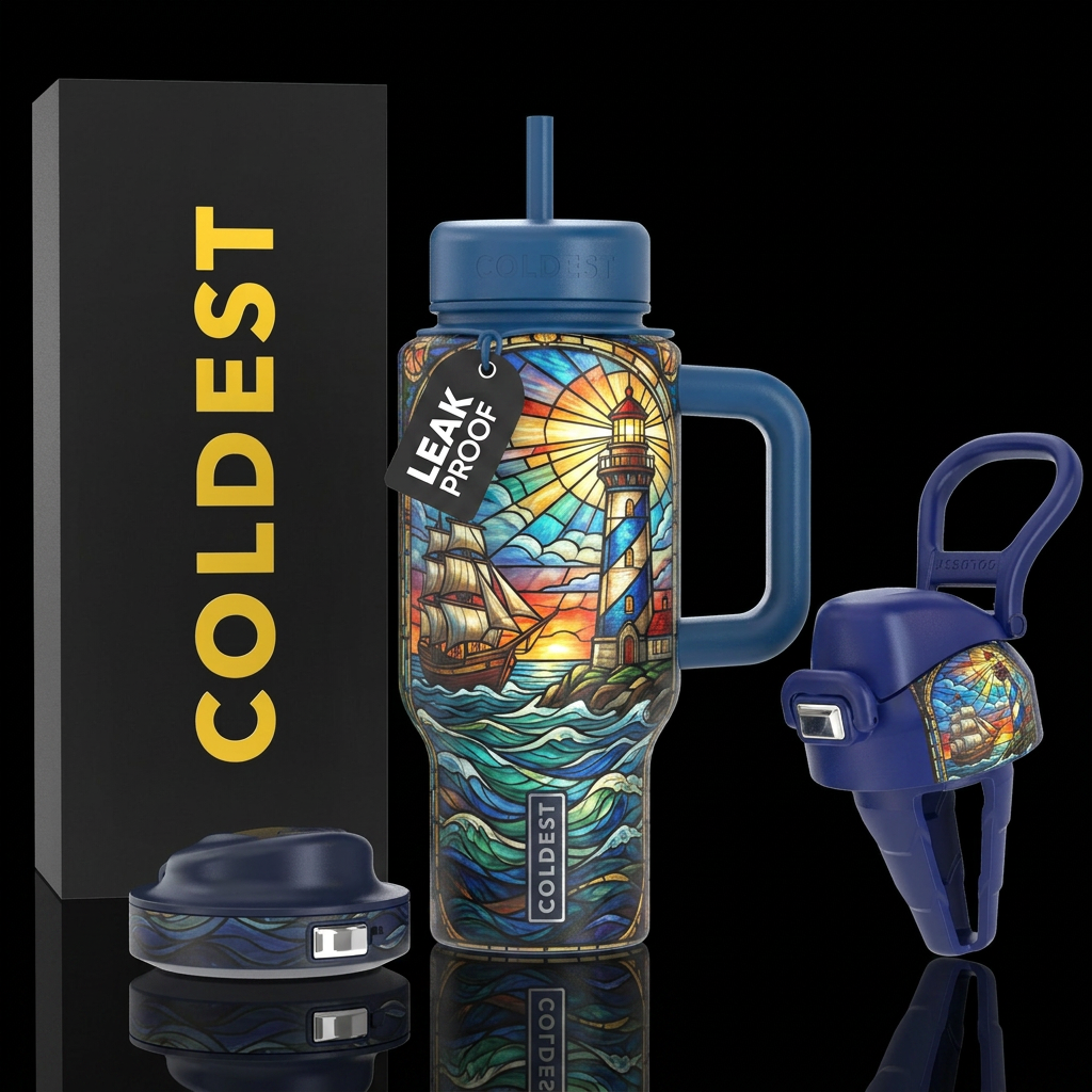Light house water bottle design