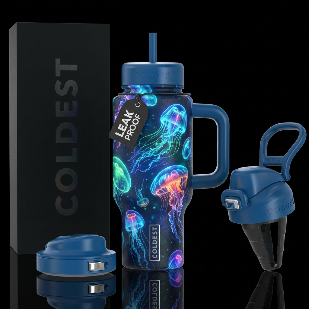 Jelly fish water bottle design