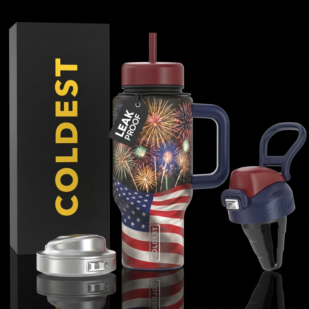 Independence day water bottle design
