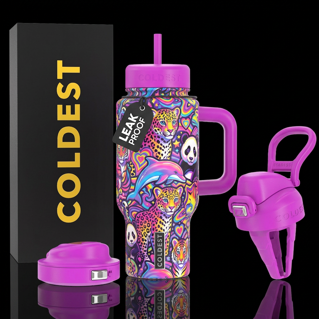 Neon water bottle design
