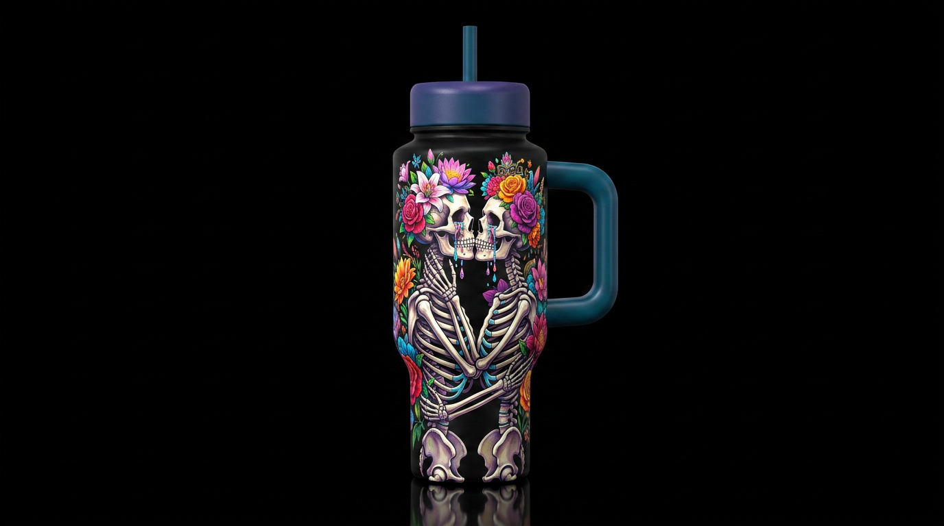 Till death do us part water bottle design