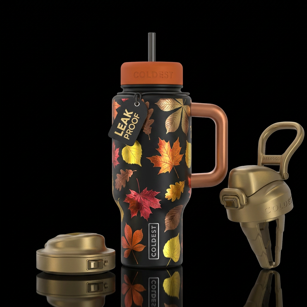 Fall is in the air water bottle design