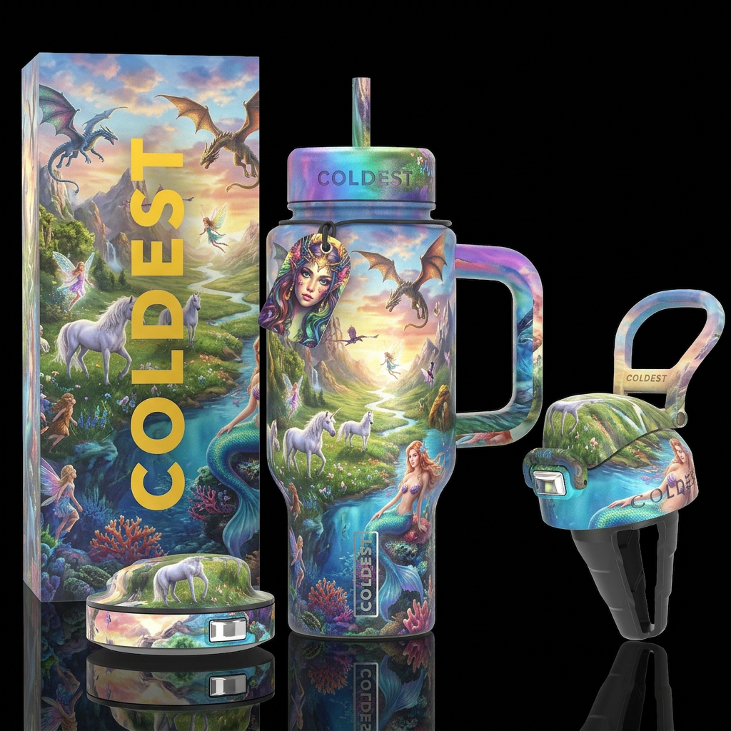 Fantasy land. water bottle design