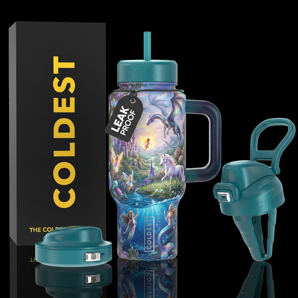 Fantasy land. water bottle design