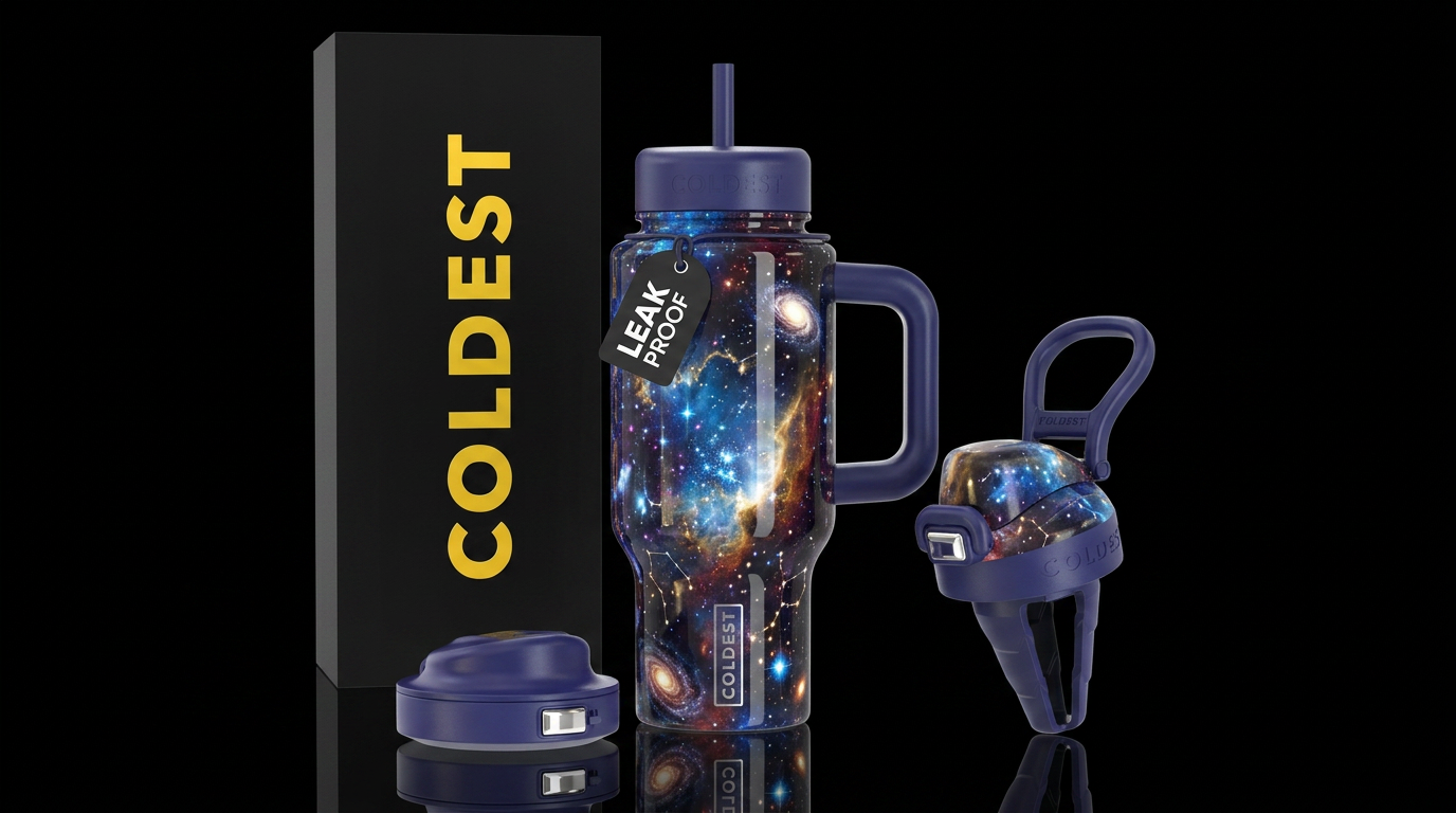 Celestial symphony water bottle design