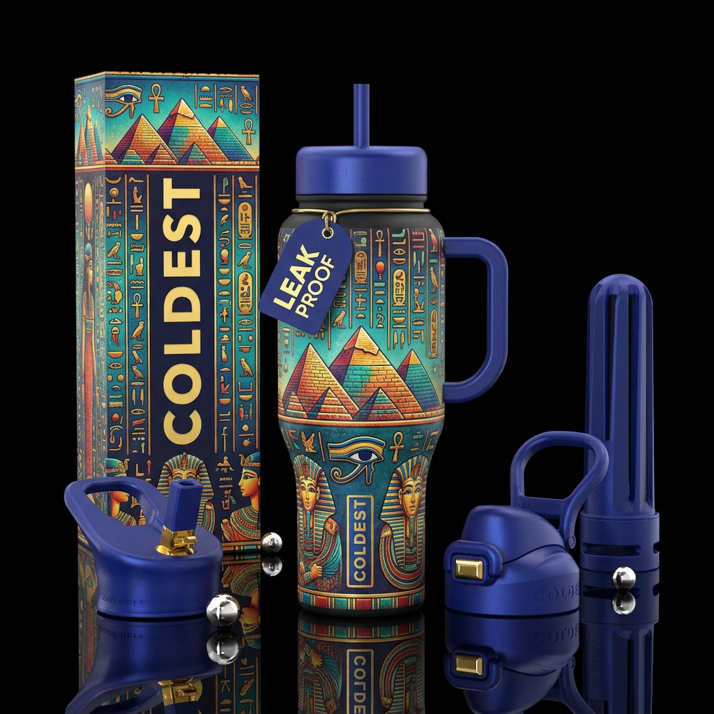 Egypt water bottle design