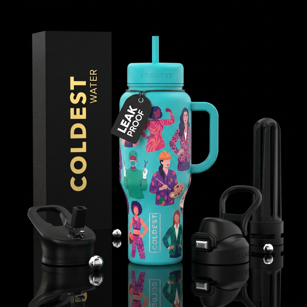 Independent women water bottle design