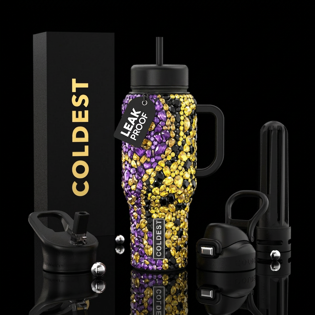 Baltimore ravens vs Pittsburgh steelers gemstones water bottle design