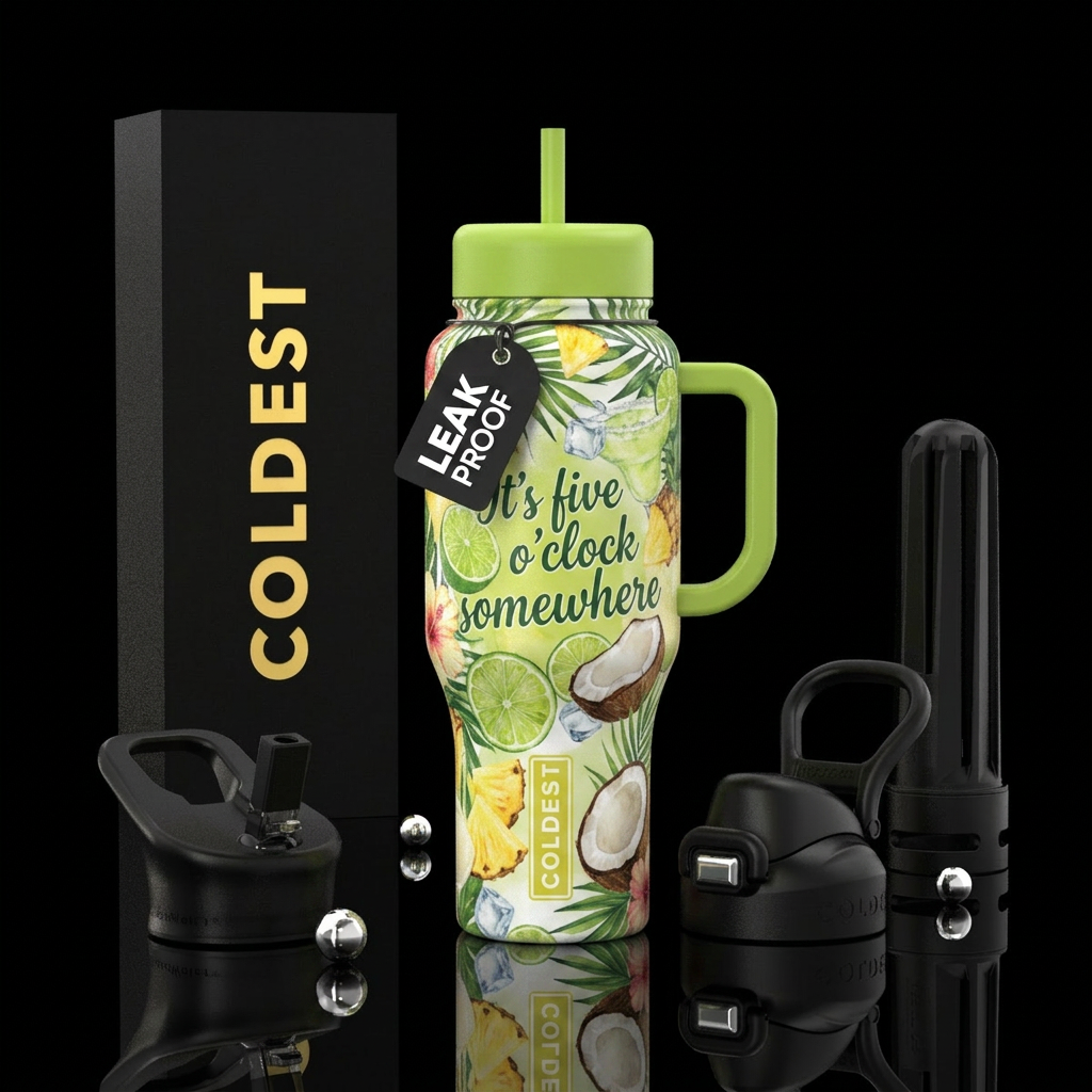 Margarita. It's five o'clock somewhere pina colada water bottle design