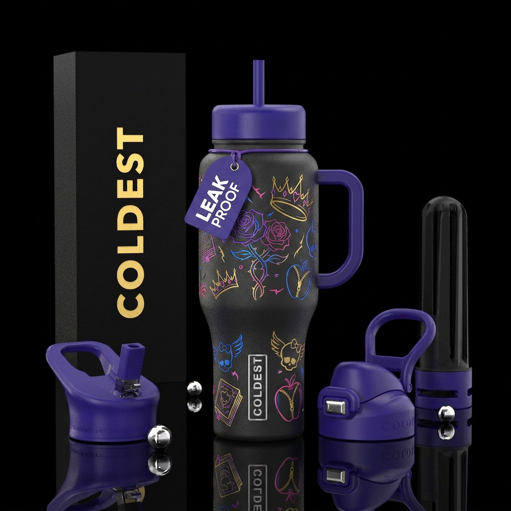 Monster high x descendants water bottle design
