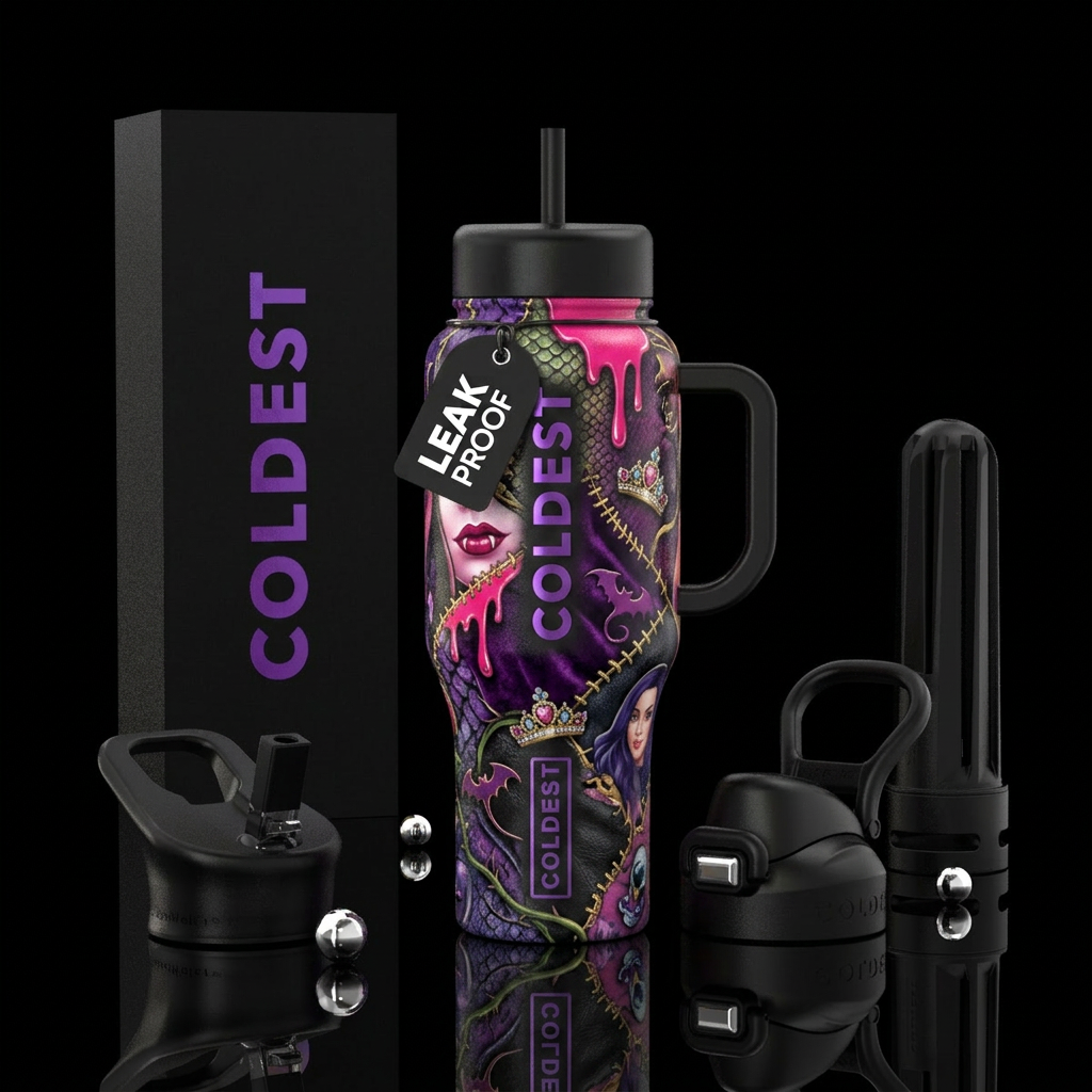 Monster high x descendants water bottle design