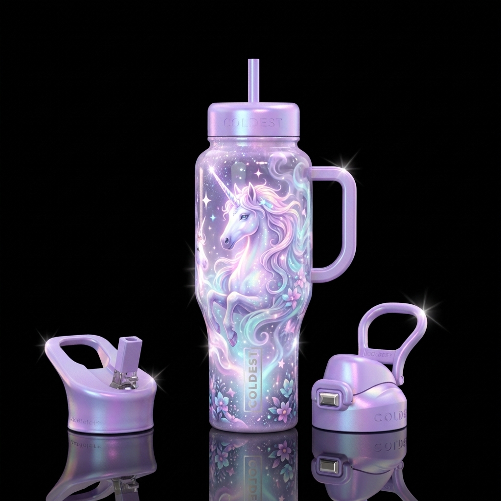 Unicorn dream2 water bottle design