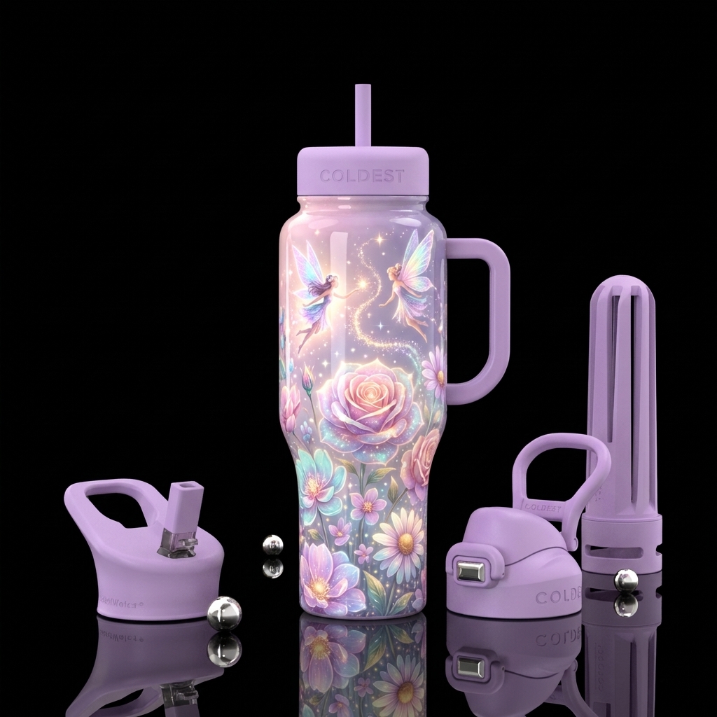 Pixie Petals2 water bottle design