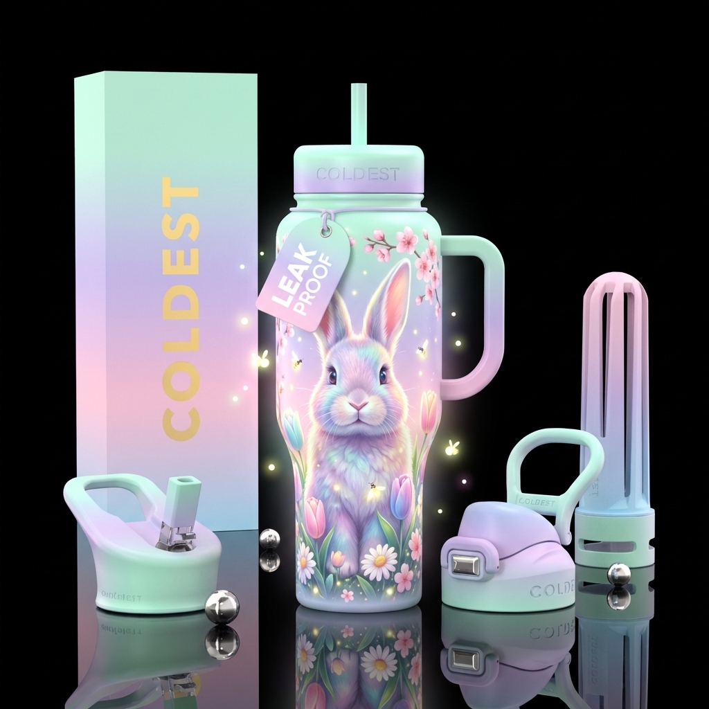Bunny Bliss water bottle design