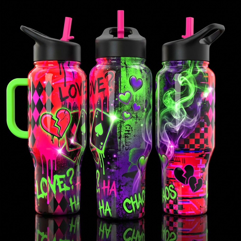 Mad love 2 water bottle design