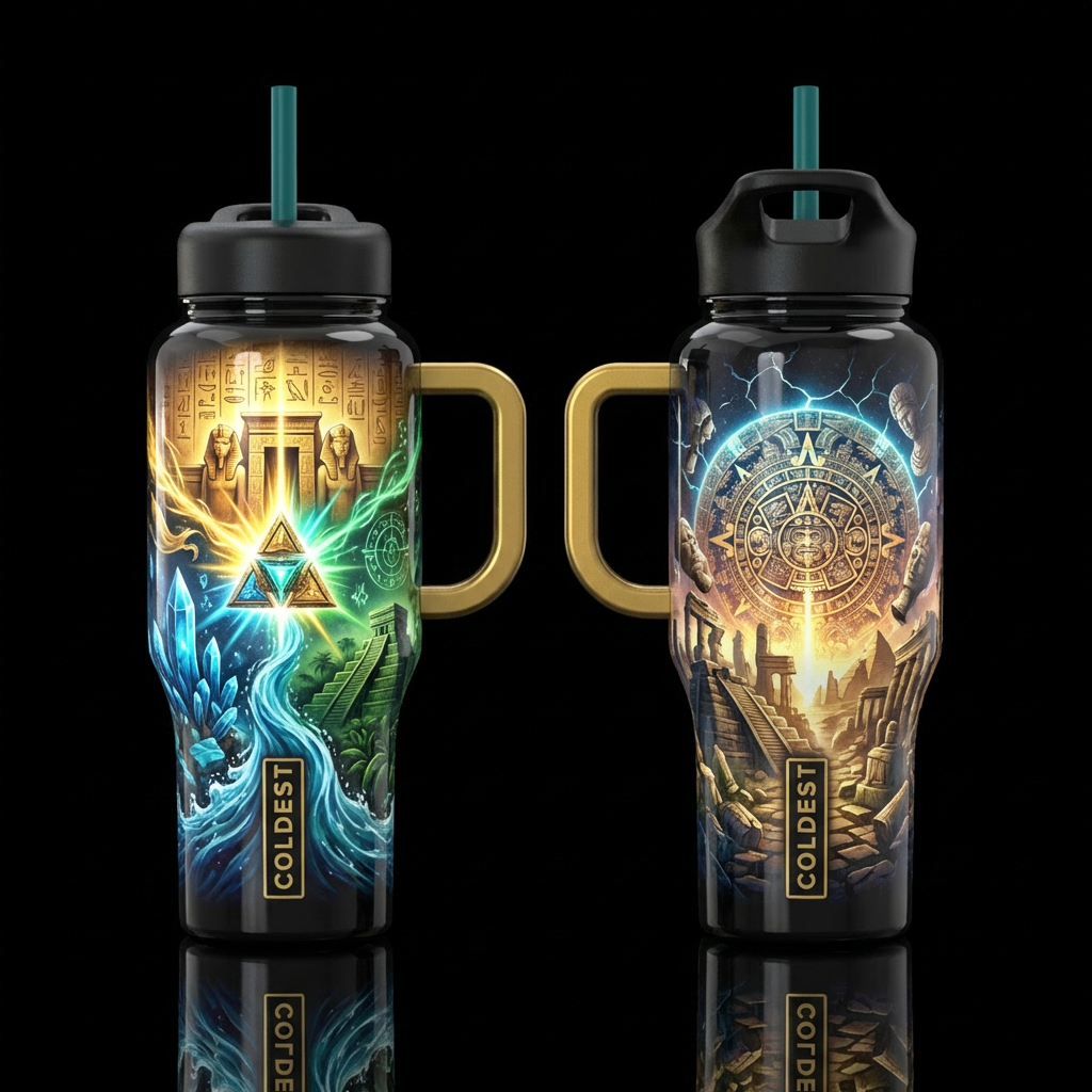 Ancient Awakening water bottle design