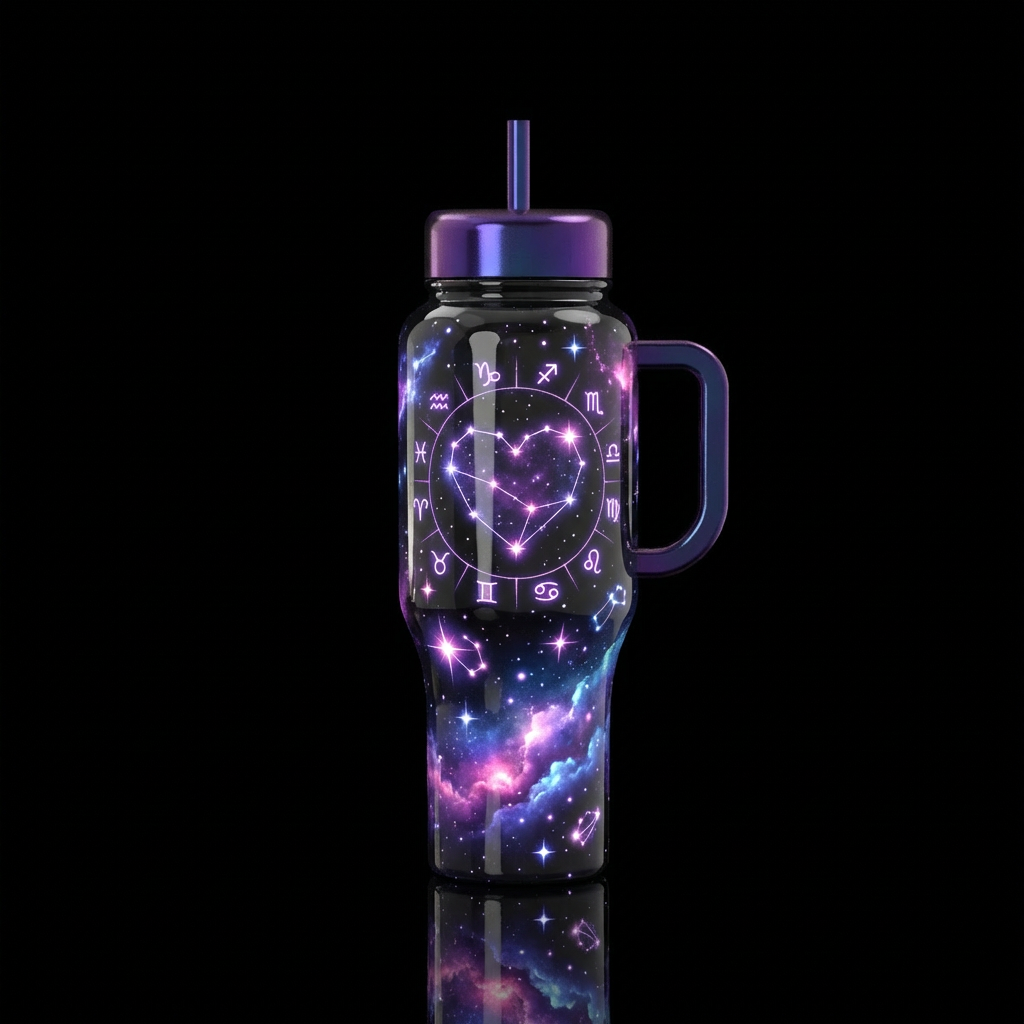 Stellar Soulmates/with zodiac water bottle design
