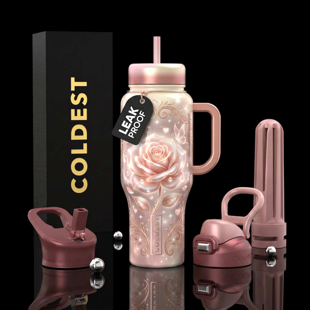 Rosé Dream water bottle design