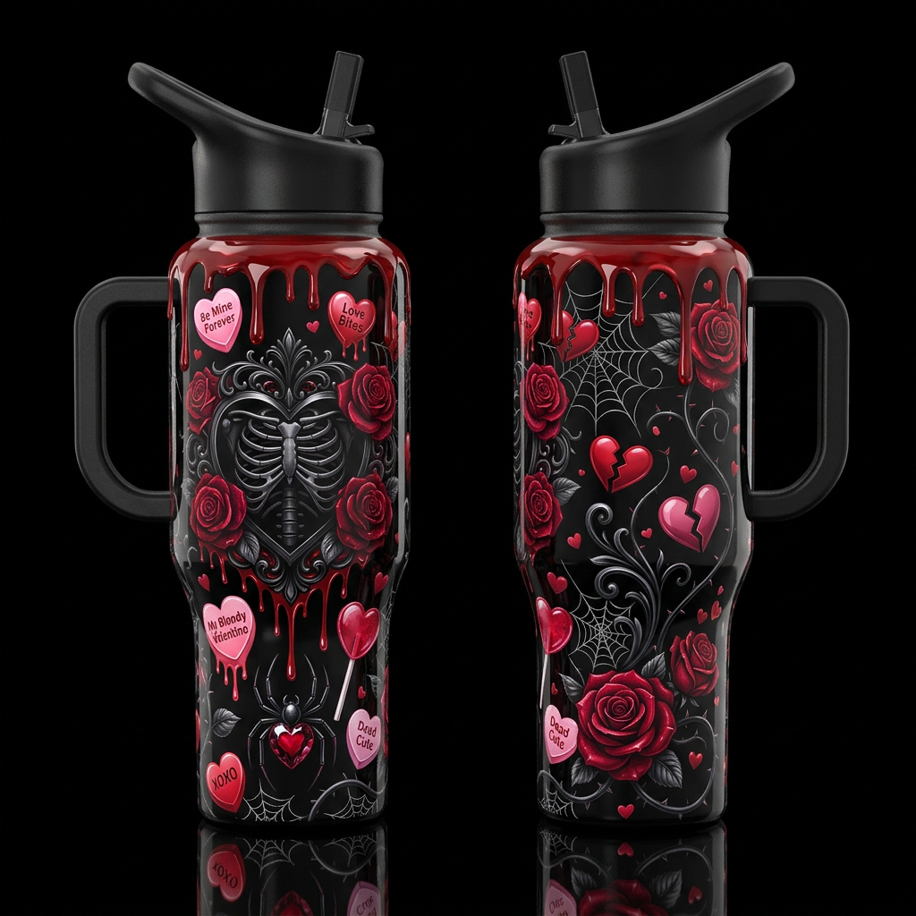 Love After Death water bottle design