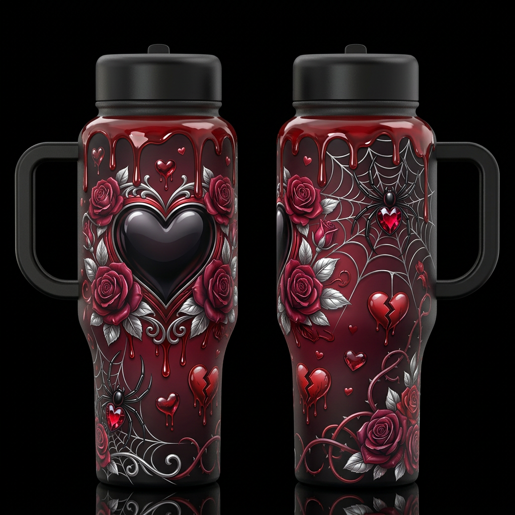 Web of Desire 4 water bottle design
