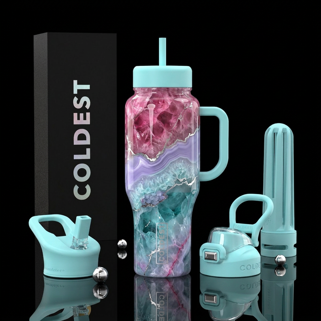 Mermaid Sorbet Elixir water bottle design