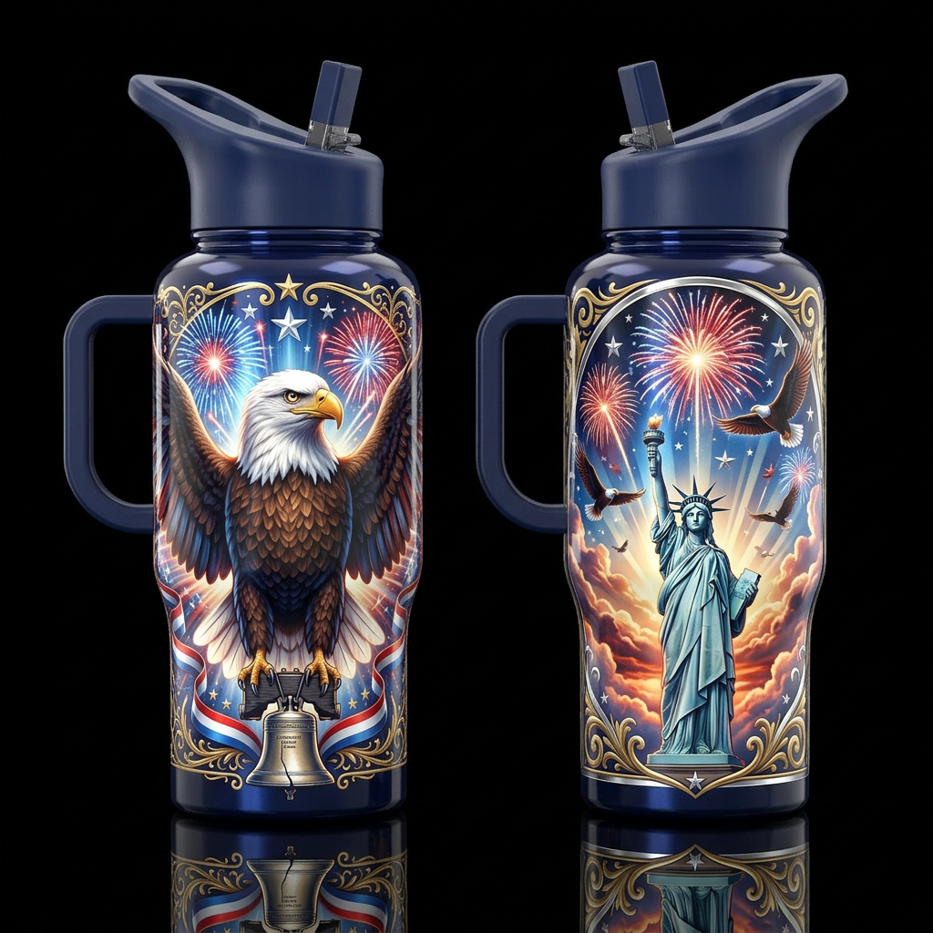 The American Legacy water bottle design