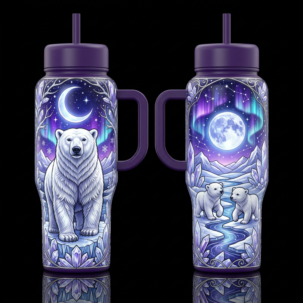 Polar Nights water bottle design